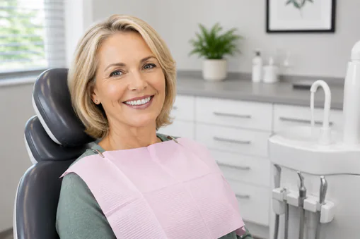 mature worman at dentist